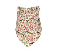 Border Terrier Dog Vintage Florals,Bib Scarf Triangle Hood Adjustable Pet Scarf Washable Hood Suitable for Small, Medium and Large Dogs and Cats
