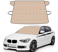 Border Terrier Dog Vintage Florals, Car Windshield Cover, Protective Windscreen Cover - Snow Ice Sun UV Dust Water Resistant - Fit for Most Cars
