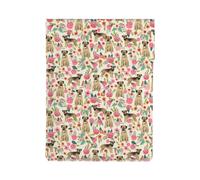 Border Terrier Dog Vintage Florals, PU Leather Laptop Sleeve, Notebook Bag Laptop Case Sleeve Tablet Briefcase