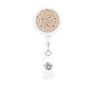 Border Terrier Dog Vintage Florals, Retractable Badge Holder,Badge Reels Holder with ID Clip Alligator Clip