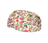 Border Terrier Dog Vintage FloralsHair Bands for Men Woman Headband Running Headband Sweat Wicking Gym