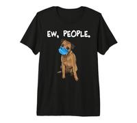 Border Terrier Ew People Dog Wearing Face Mask Premium T-Shirt