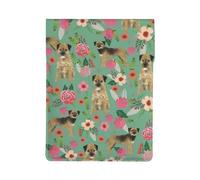 Border Terrier Florals Dog Breed, PU Leather Laptop Sleeve, Notebook Bag Laptop Case Sleeve Tablet Briefcase