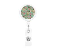 Border Terrier Florals Dog Breed, Retractable Badge Holder,Badge Reels Holder with ID Clip Alligator Clip