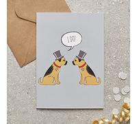 Border Terrier Gay Wedding/Civil Partnership Card