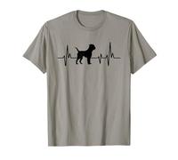 Border Terrier Heartbeat Design Border Terrier Dog T-Shirt