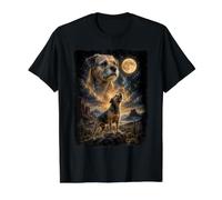 Border Terrier Howling At Moon - Border Terrier Lover Value Graphic T-Shirt, Men, Black, XL