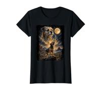 Border Terrier Howling At Moon - Border Terrier Lover Value Graphic T-Shirt, Women, Black, XL