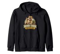 Border Terrier Mud Club Funny Dog Owner Zip Hoodie