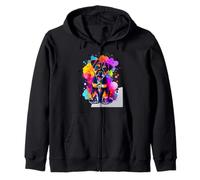 Border Terrier Puppy Vector Zip Hoodie