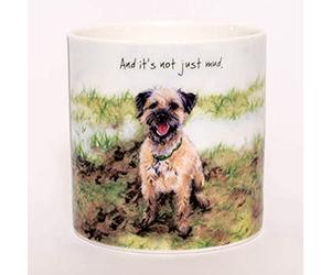 Border Terrier That's Not Just Mud Little Dog Laughed China Mug In Gift Box