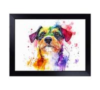 Border Terrier Vol.1 | Lap Tray with Padded Cushion, Portable Surface with Bean Bag Base, Perfect Surface for Working, Crafting, TV Eating and Laptop Use