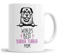 Border Terrier World's Best Mum | Mug Gift | Dog Mug for Birthday Christmas | Friend, Mum, Auntie, Sister Ceramic Cup