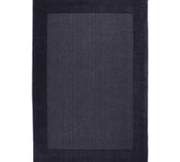 Bordered Dark Grey Rug - Handmade - 120X170 cm