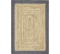 Origin 'Jute Border' Rug in Grey | Size: 120 cm x 170 cm Origin Grey 120 cm x 170 cm