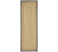 Origin 'Jute Border' Rug in Grey | Size: 67 cm x 200 cm Origin Grey 67 cm x 200 cm