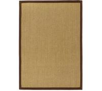 Origins Sisal Rug Warm Natural with Dark Brown Border 160x230, Cream
