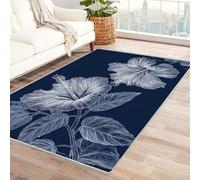 Bordered Outdoor Rug 8x10 Abstract floral patterns Washable Outside Carpet for Indoor Patio Porch Waterproof Easy Cleaning Non Shedding Area Rugs,living room(white)-210x270cm