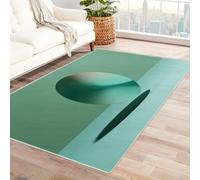 Bordered Outdoor Rug 8x10 Abstract geometric patterns Washable Outside Carpet for Indoor Patio Porch Waterproof Easy Cleaning Non Shedding Area Rugs,living room(green 95)-180x240cm