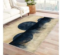 Bordered Outdoor Rug 8x10 Geometric patterns Washable Outside Carpet for Indoor Patio Porch Waterproof Easy Cleaning Non Shedding Area Rugs,living room(white)-60x90cm