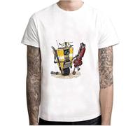 Borderlands Claptrap T Shirt Men Cartoon 2017 Cool Funny White T-Shirt Print T Shirt Men Tees White 3XL