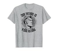 Borderlands Handsome Jack Profile Art Tee T-Shirt, Men, Heather Grey, 6X-Large