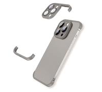 Borderless Four Corners Shockproof Case For iPhone 17 Air 16 15 14 13 Pro Max Plus With Camera Lens Protector,Soft Silicone Luxury Corner Pad Edge Protective Thin Lightweight (Gray, For 17 pro)