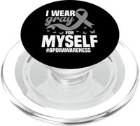 Borderline Disorder Awareness Support Wear Gray BPD PopSockets PopGrip for MagSafe