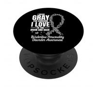 Borderline Disorder Awareness Warrior Wear Gray BPD PopSockets Adhesive PopGrip