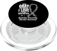 Borderline Disorder Awareness Warrior Wear Gray BPD PopSockets PopGrip for MagSafe