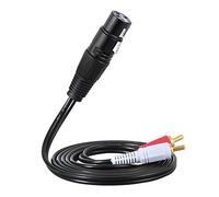 Bordhap 1.5m/ 5ft Stereo Audio Splitter Patch Y Cable Cord 1 XLR Female to 2 Male Plug