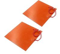 Bordhap 2 PCS Silicone Rubber Heating Pad Electric Blanket Flexible Mat 12V 30W 200℃ Max (100X100mm)