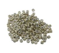 Bordhap 200 PCS 5mm Blonde Color Silicone Lined Micro Rings Links Beads Linkies For Hair Extensions
