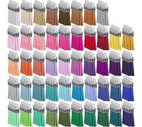 Bordhap 250Pcs/Set Keychain Tassels Bulk Colored Leather Tassel Pendants for DIY Keychain and Craft