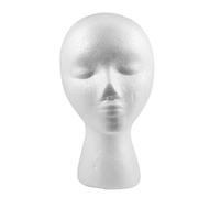 Bordhap 27.5 x 52cm Dummy/mannequin Female Foam(Polystyrene) Exhibitor for cap, headphones, hair accessories and wigs Woman Mannequin Foam