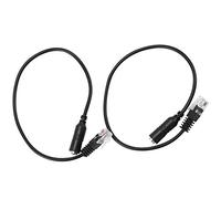Bordhap 2pc 3.5mm Stereo Audio Headset to Jack Female to Male RJ9 Plug Adapter Converter Cable Cord