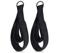 Bordhap 2PCS Pilates Double Loop Straps,Feet Fitness Equipment Straps, Yoga Pilates Double Loop Straps Padded D-Ring Ankle Strap