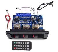 Bordhap 2X25W+50W 2.1 Channel Bluetooth 5.0 Subwoofer Class D Audio Amplifier Board Kit with DC Female+USB Cable+Remote Control