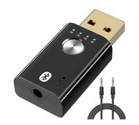 Bordhap 4 in 1 USB Bluetooth 5.1 Transmitter Receiver, Portable Wireless Bluetooth Adapter for PC, Sound Card, Car, Headphones