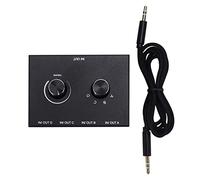 Bordhap 4 Port Audio Switch, 3.5mm Audio Switcher, Stereo AUX Audio Selector, 4 Input 1Output/1Input 4 Output Audio Switcher Box