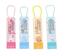Bordhap Best School Stationery Set - Kawaii Kit (Pencil 2Pcs, Eraser, Sharpener,Ruler) - Complete Supplies