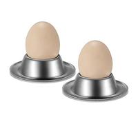 Bordhap Egg Cup Holder Set of 2 Pack,Stainless Steel Egg Cups Plates Tableware Holder for Hard Soft Boiled Egg,Kitchen Display