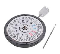 Bordhap Movement NH36 Crown at 3.8 O'Clock Mechanical Watch Replacement Movt for Diver's MOD Sub 24 Jewels White Date,Black Font