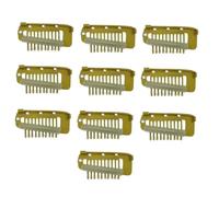 Bordhap Pack of 10 Strong Chunni Clips with Pin, Easy to Use with Dupatta, Hijab & Tikka Setting Easy to Use 4 X 2 cm Gold