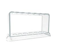 Bordhap Plastic Clear Test Tube Rack 6 Holes Stand Lab Test Tube Stand Shelf School Supply Lab Equipment 16.7X8X3 cm