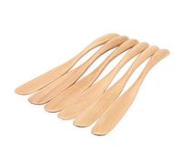 Bordhap Wooden Butter Knife Cheese Spreader 6.5 Inch, Jam Knife Butter Cake Knife Mask Knife 6 Pieces
