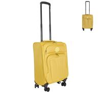 Bordlite 20" Carry On Suitcase Mustard - Lightweight Expandable Cabin Luggage, Soft Shell Travel Case with 360° Spinner Wheels, Secure Zip Lock & Telescopic Handle, Airline Approved Hand Luggage