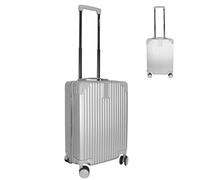 Bordlite 20 Inch Cabin Suitcase (55x35x20cm) Airline Approved Carry On Luggage - Lightweight ABS Hard Shell Travel Case with 360 Spinner Wheels, Telescopic Handle & Combination Lock - Silver