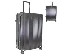 Bordlite 28 Inch Large Suitcase (75x48x28cm) Lightweight ABS Hard Shell Checked Luggage - Durable Travel Case with 360 Spinner Wheels & Combination Lock - Black