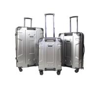 Bordlite 3-Piece ABS Hard Shell Luggage Set, 20", 24" and 28" Suitcases with TSA Locks, Lightweight Expandable Travel Cases with 360° Spinner Wheels - Grey